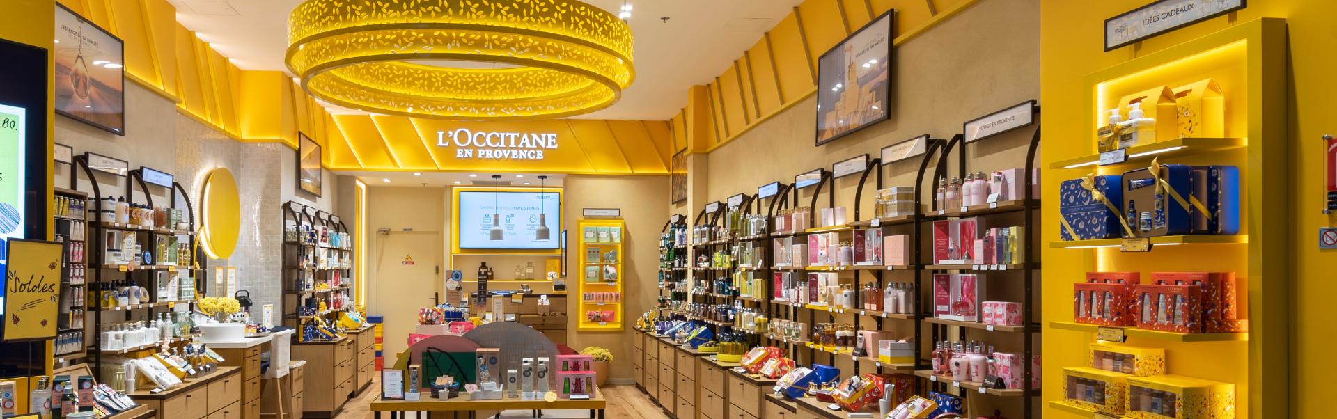 Aménagement boutique soins, beauté et Parfum - L'Occitane